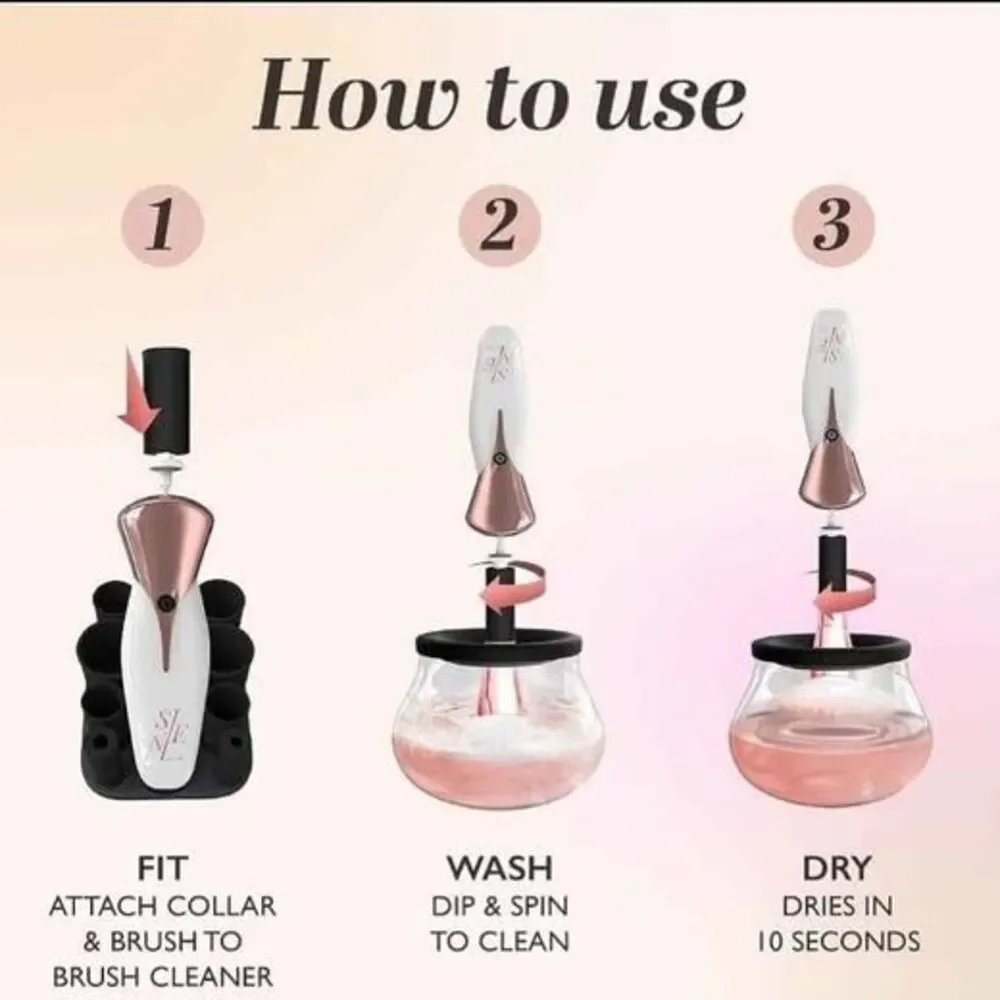 Electric Makeup Brush Cleaner & Dryer – Automatic Spinner Machine (New)